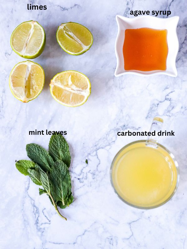 Ingredients-for-the-Classical-Virgin-Mojito-Mocktail-Recipe