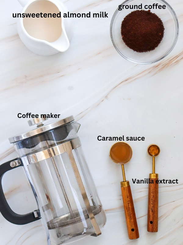 Ingredients-for-caramel-iced-coffee