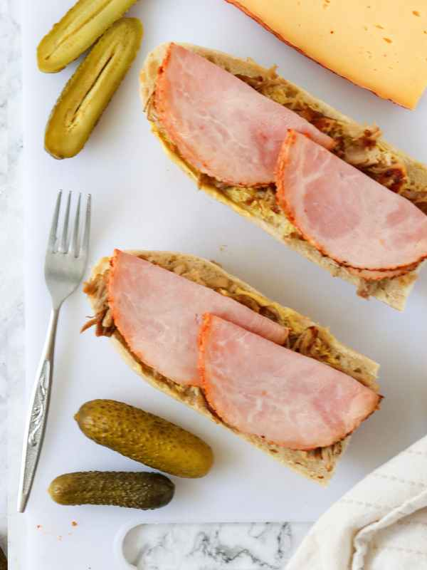 Layer-the-roast-pork-ham-cheese