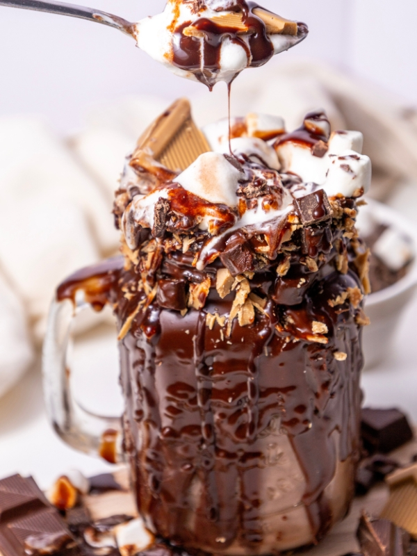 Taking-a-scoop-of-Chocolate-Freak-Shake