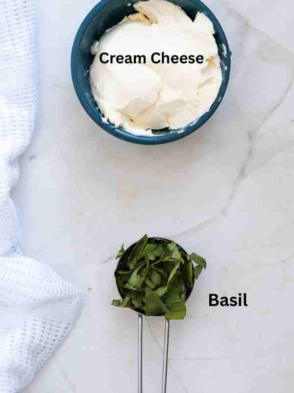 For the Cream Cheese and Basil Filling