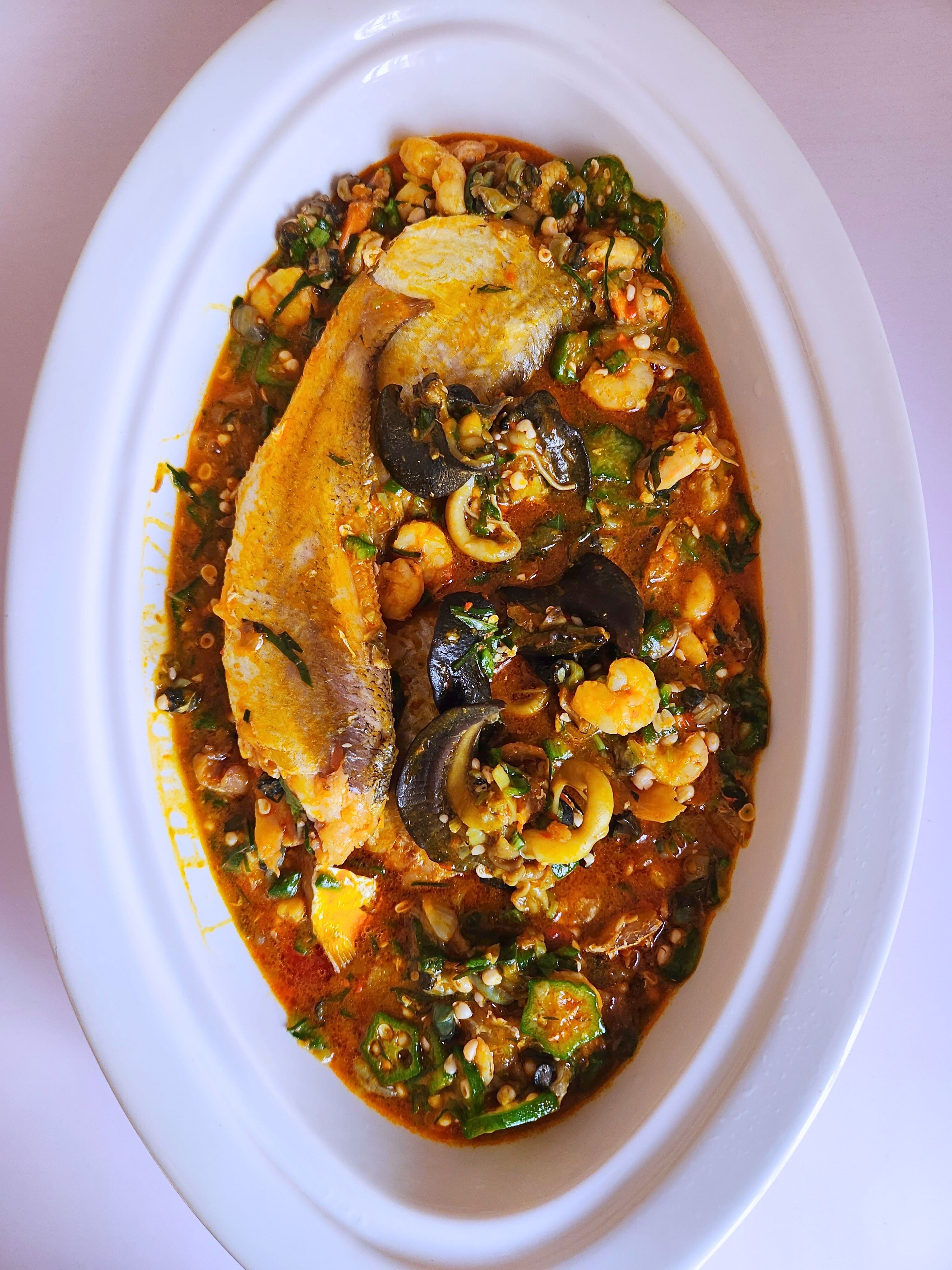 seafood-okro-in-a-white-oval-bowl
