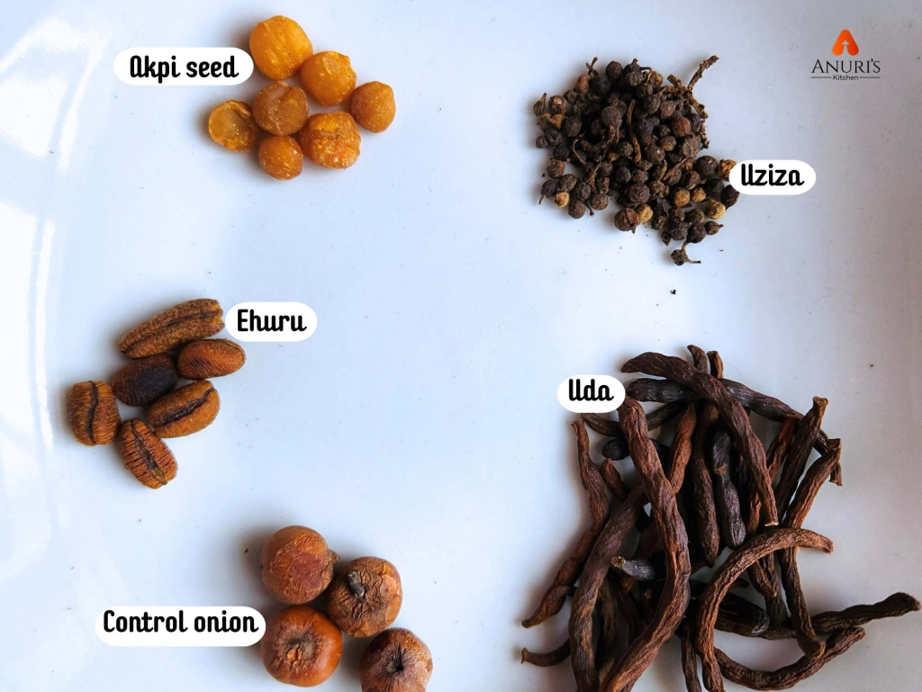 Traditional ingredients for the broth