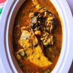 Fisherman soup freshly made and plaited in a white dish