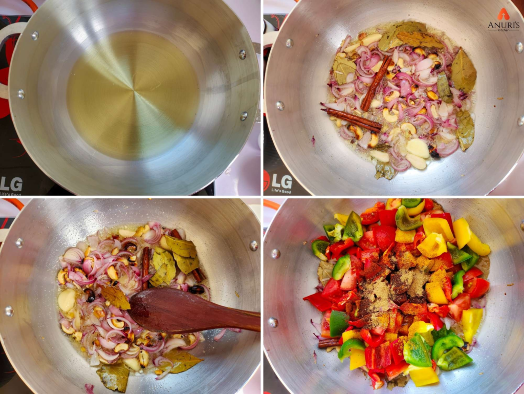 Saute the onions and preparing the marinade