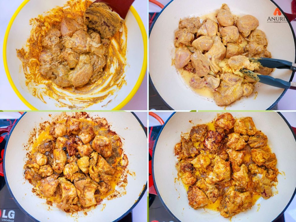 Creamy coconut chicken curry sauce step 3