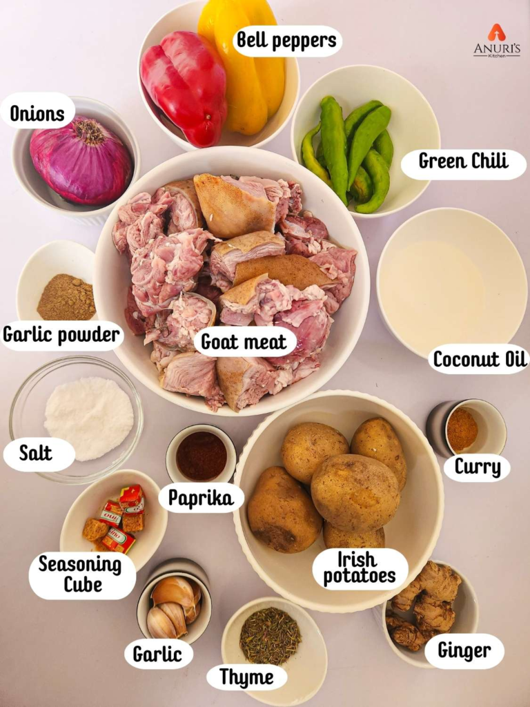Curry Goat Ingredients