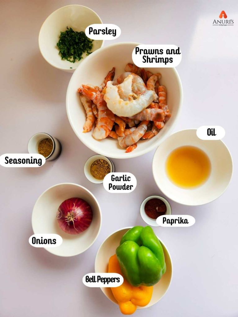 Grilled prawns and shrimps Ingredients (1)