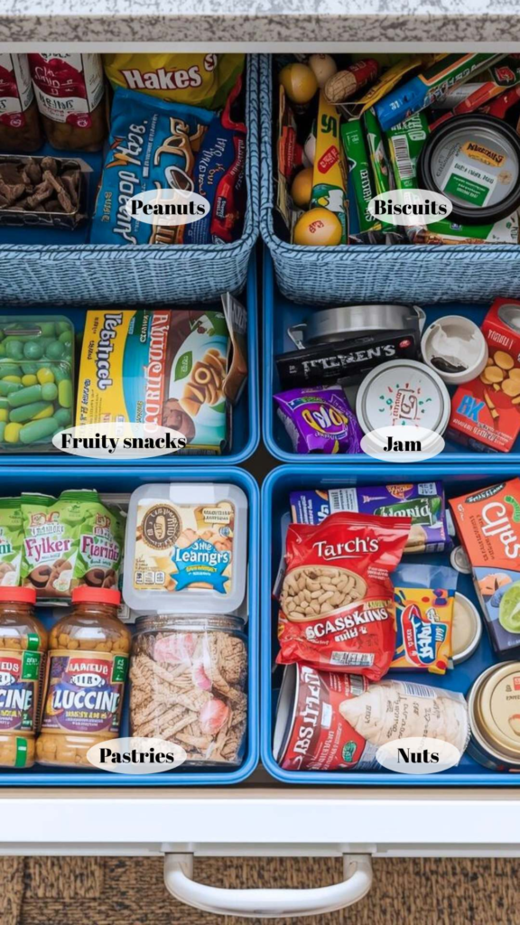 Labels added to snacks in the snack drawer