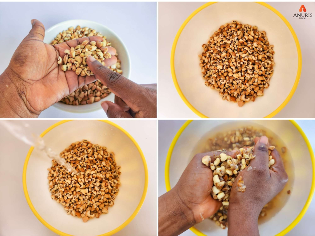 Rinsing and sorting beans
