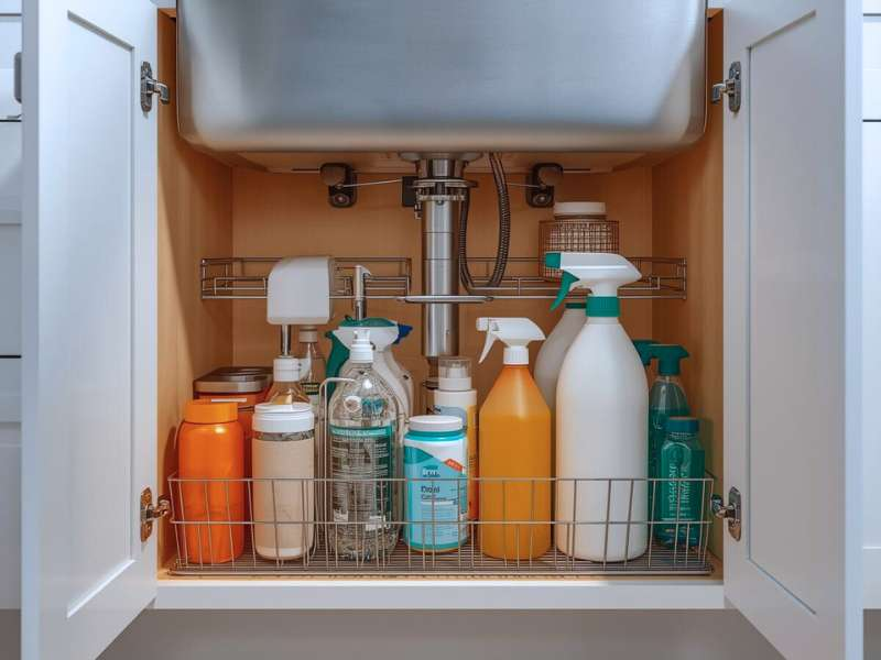 Under sink kitchen caddy