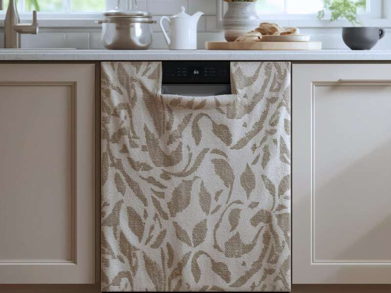 Use fabrics to cover the dish washer
