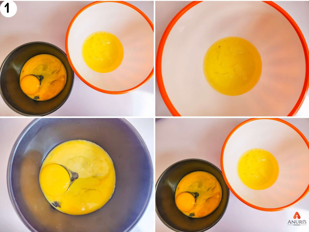Separate the egg white from the egg yolk