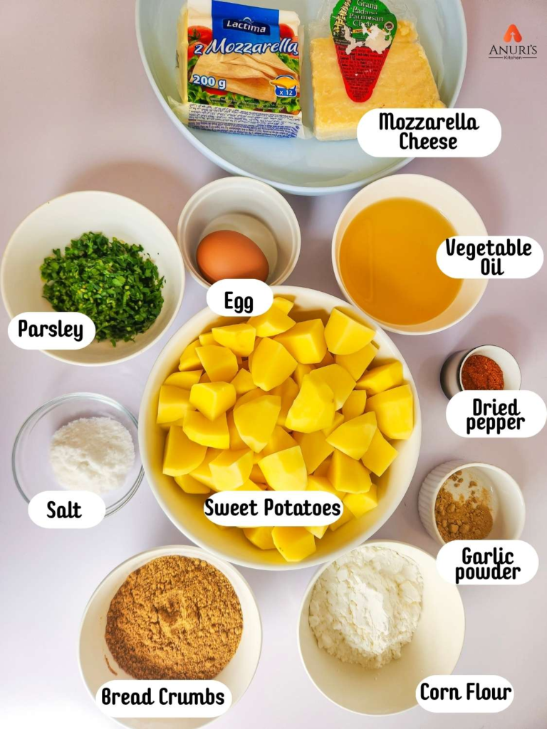 Potato balls ingredients