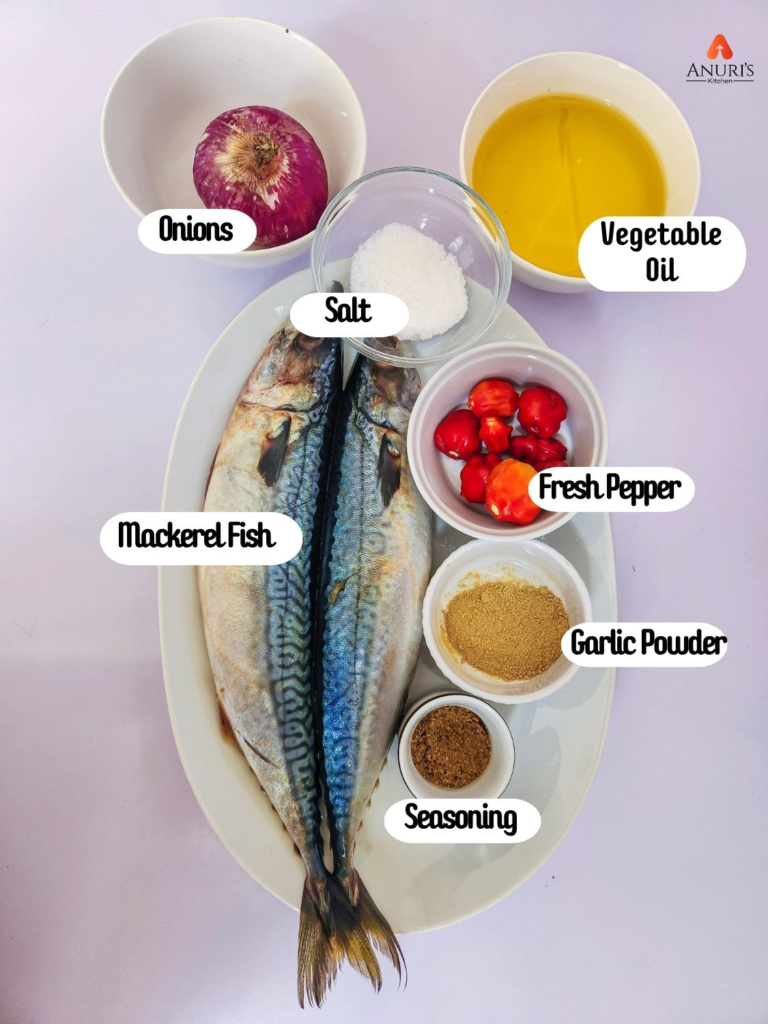 Fried Mackerel Fish Ingredients