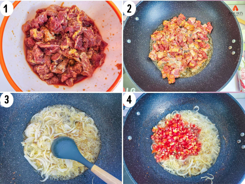 Stir fry pasta with beef step by step guide